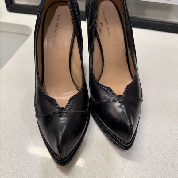 CNC Costume National Women's Black Leather Shoes Size 40, women’s 9.5 - Picture 11 of 14